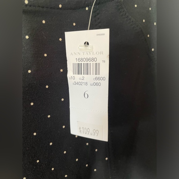 NEW ANN TAYLOR SHEATH POLKA DOT DRESS woman’s 6 - Picture 6 of 7